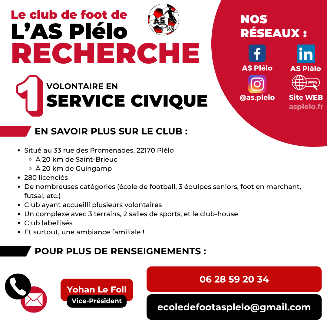 Service Civique AS Plélo - visuel 2