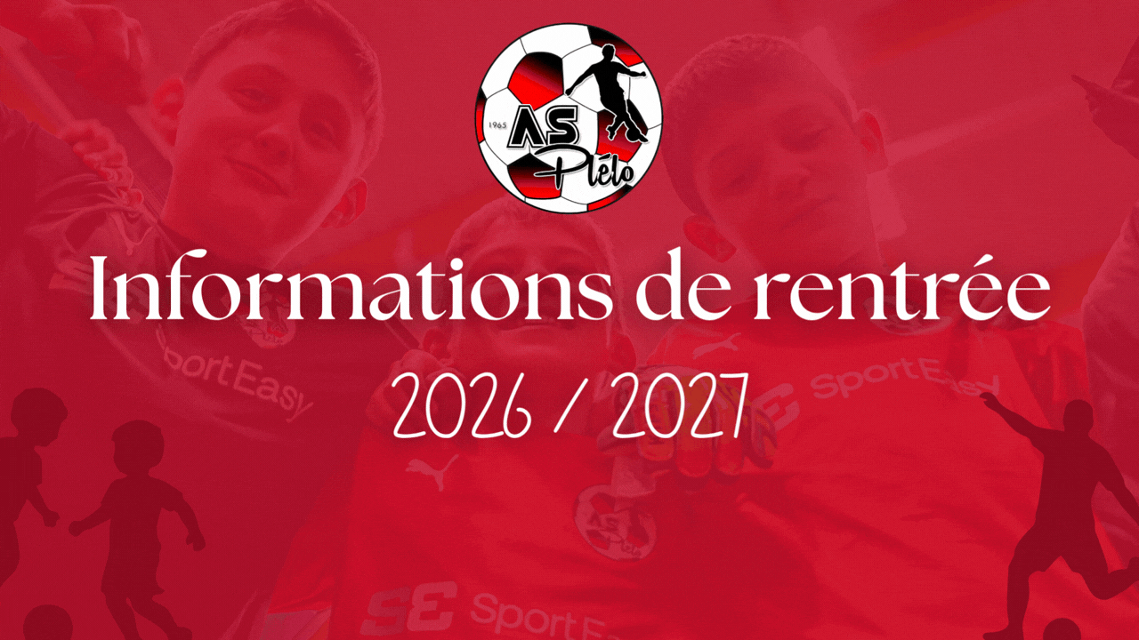 Tarifs et horaires des entraînements AS Plélo - Saison 2026/2027